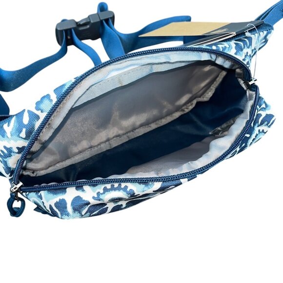 The North Face Blue Floral Pattern Double Pocket Hiking Lumbar Pack Sz M - New - Picture 8 of 10